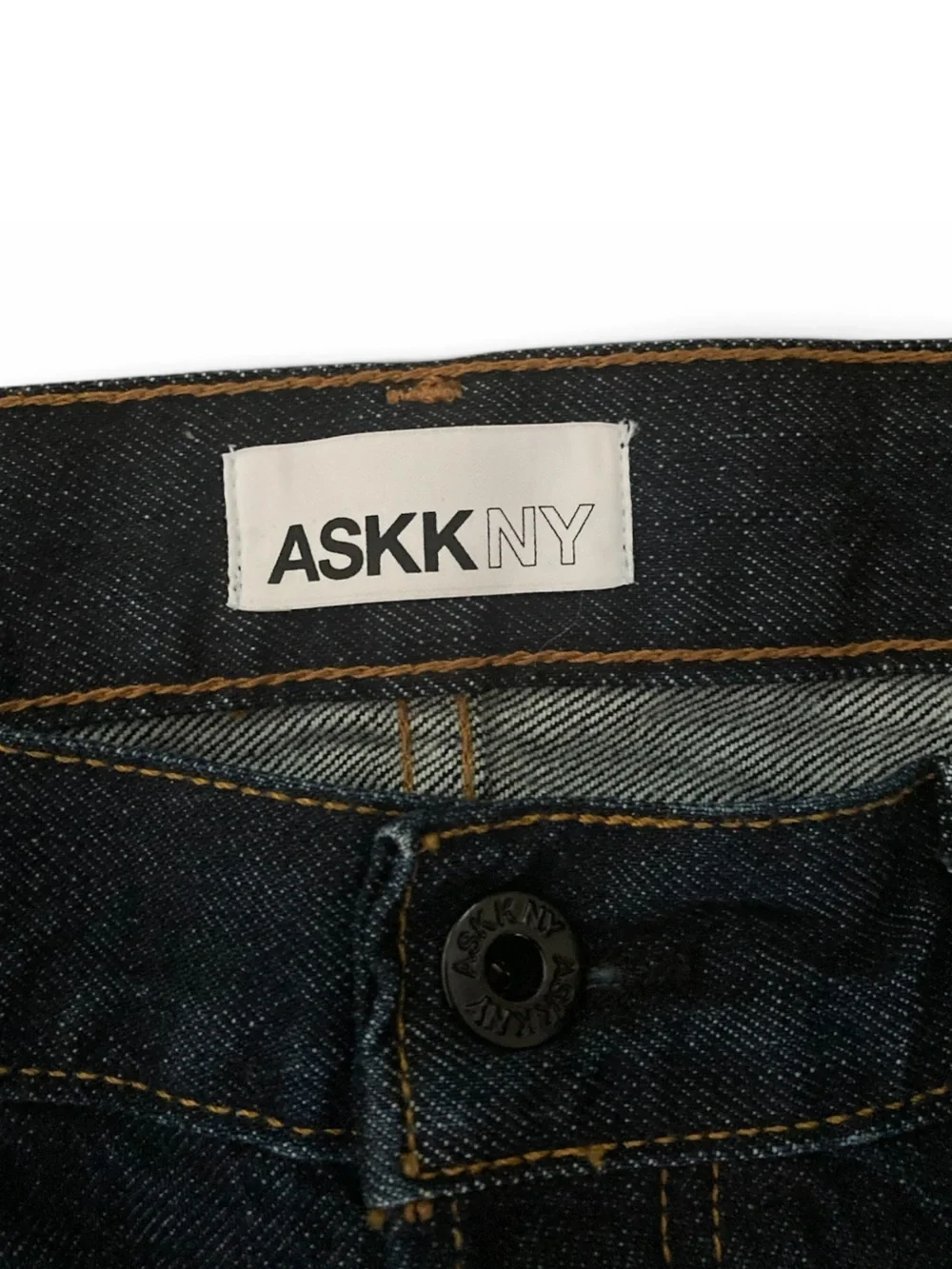 ASKK NY Low Rise Straight Baby Cuff Japanese Denim Jeans